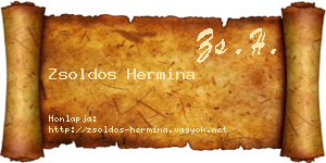 Zsoldos Hermina névjegykártya
